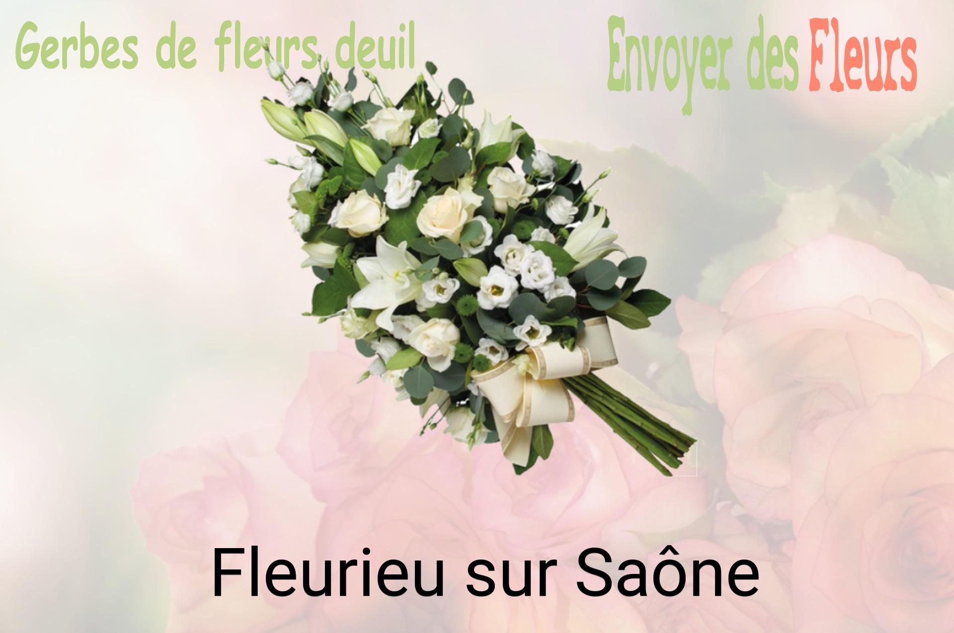 Gerbe de fleurs de deuil livrée à Fleurieu-sur-Saône